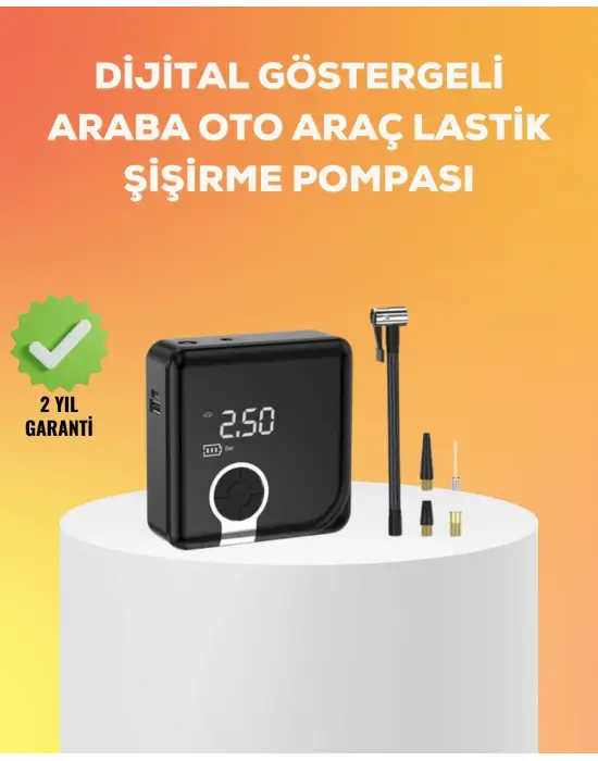 Çok Fonksiyonlu Akıllı Lastik Şişirme Cihazı