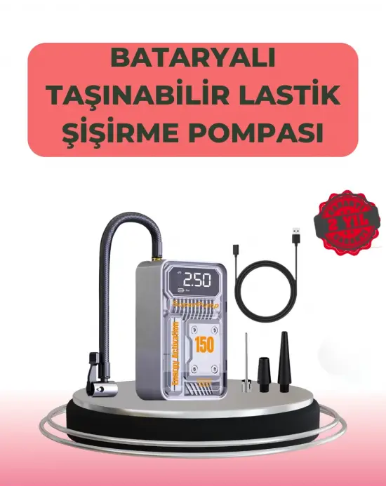 Çok Fonksiyonlu Araç, Bisiklet, Top Uyumlu Elektrikli Hava Pompası