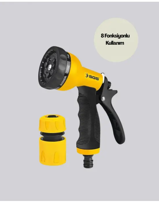 Çok Fonksiyonlu Bahçe Sulama Tabancası Ergonomik Basınçlı Sprey