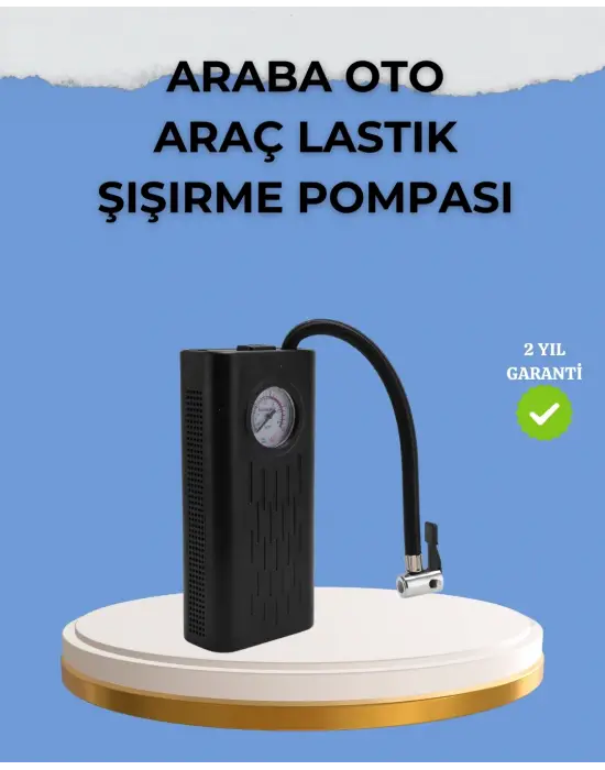Çok Fonksiyonlu Dijital Gösterge Elektrikli Lastik Pompası