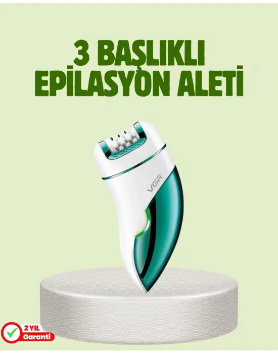 Çok Fonksiyonlu Epilatör 600mah 90 Dakika Kullanım Led Metal Başlık Su Geçirmez