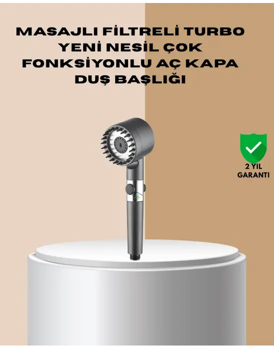 Çok Fonksiyonlu Filtreli Duş Başlığı Masaj Etkili