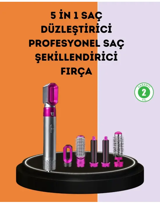 Çok Fonksiyonlu Saç Kurutma Ve Şekillendirme Makinesi 5 Başlık