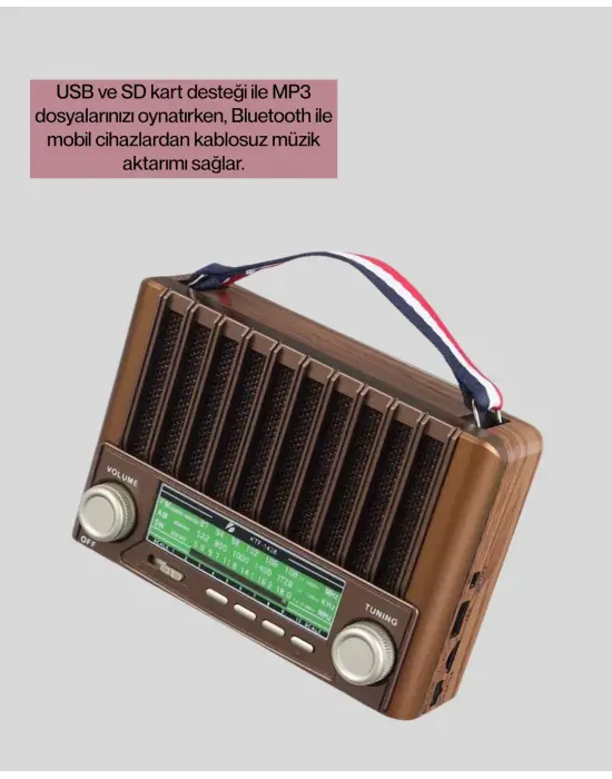 Çok Fonksiyonlu Solar Radyo Bluetooth Usb Sd Kartlı Taşınabilir Hoparlör