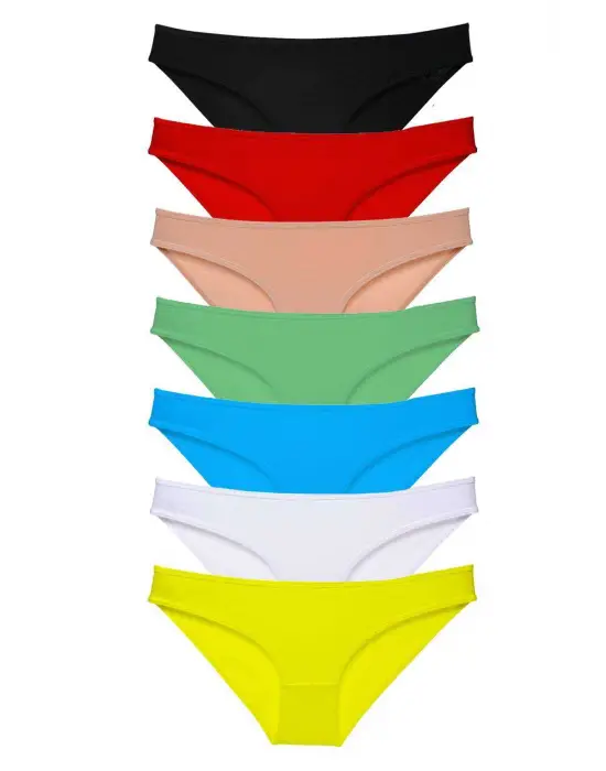 Omarı Yumuşak Likralı Kadın Slip Külot Seti