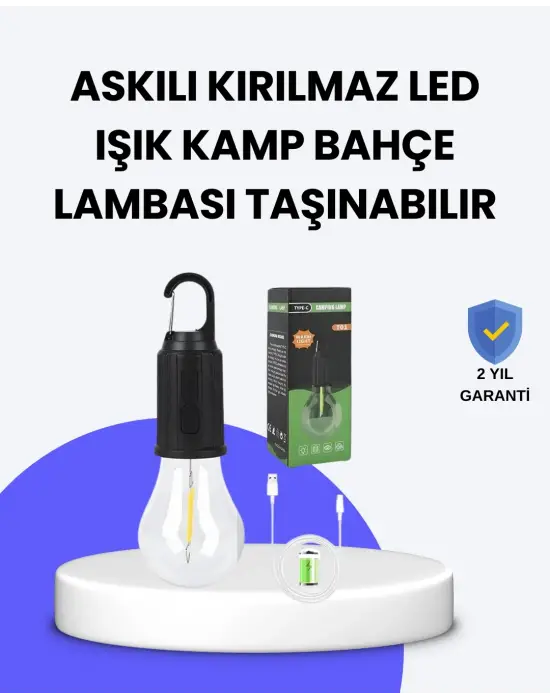 Çok Yönlü Asma Kancalı Kamp Işığı