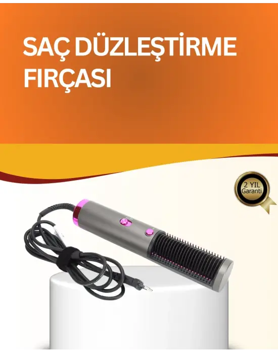 Çok Yönlü Kullanıma Uygun Saç Kurutma Ve Düzleştirme Fırçası