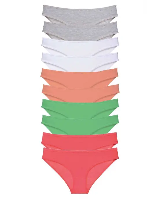 Omarı Esnek ve Rahat Kadın Likralı Slip Külot Seti