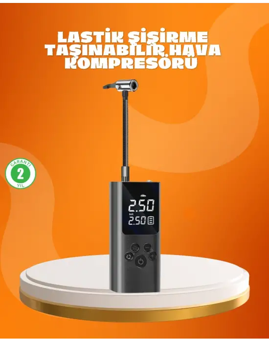 Çoklu Valf Adaptörlü Dijital Hava Pompası