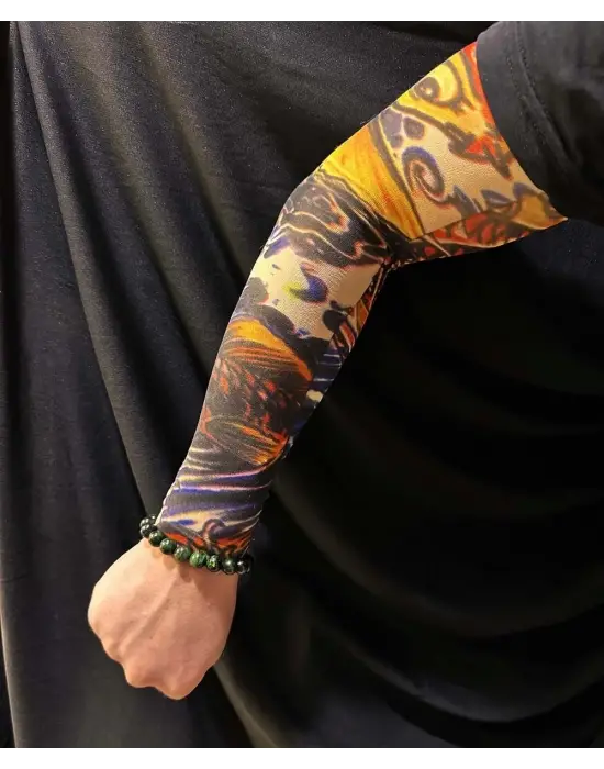 Çorap Dövme Giyilebilir Kol Bacak Dövmesi Likralı 2 Adet Model 27