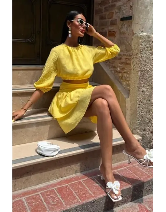 Omarı Kat Kat Etekli Takım