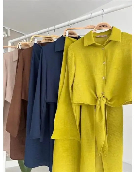 Omarı Büyüleyici Crop Gömlek ve Eteği Takımı