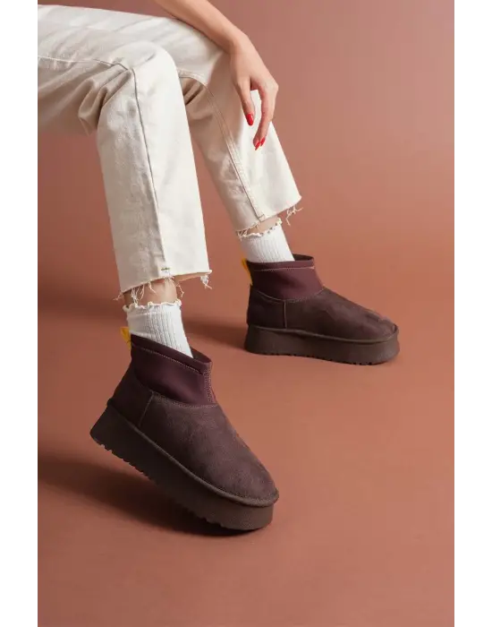 Cuen Kahverengi Süet Bot