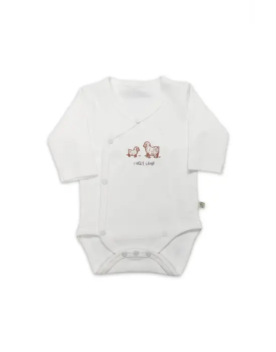 Uzun Kol Kravuze Body Bej Mavi Ekru