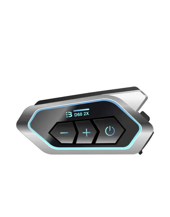 D60 2x Motosiklet Kask Kulaklığı Bluetooth Intercom Rgb Işıklı 2 Intercom Bağlantılı