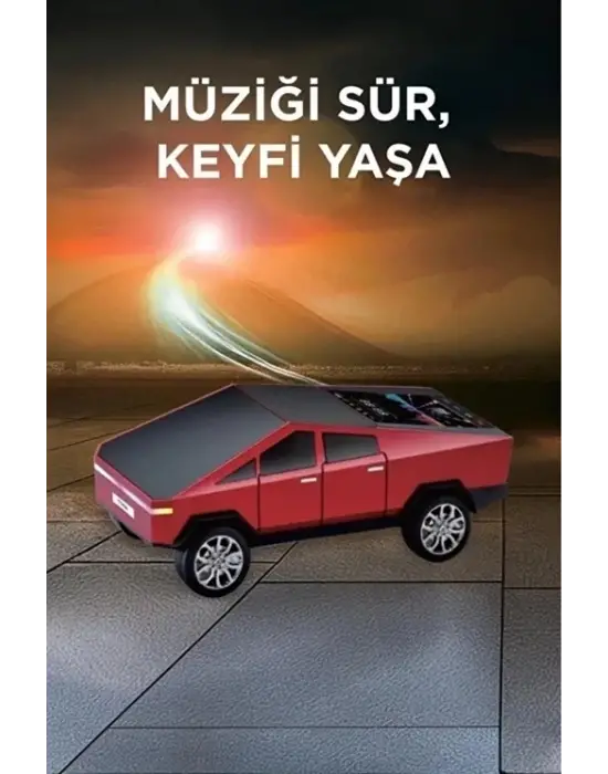 D68 Cyber Model Araba Tasarımlı Bluetooth Hoparlör 15w Güçlü Ses Rgb Led /tws/usb Kırmızı