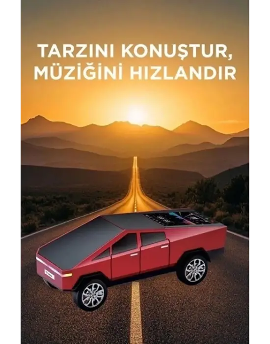 D68 Cyber Model Araba Tasarımlı Bluetooth Hoparlör 15w Güçlü Ses Rgb Led /tws/usb Kırmızı