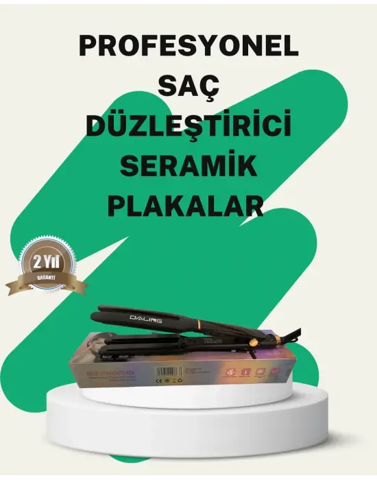 Daling Profesyonel Saç Düzleştirici Seramik Yüzey Tüm Saç Tipleri İçin