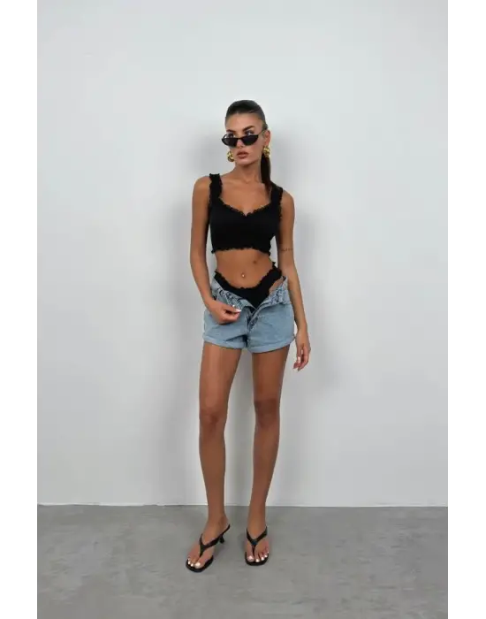 Omarı Şık Dantel Detaylı Kadın Külotu