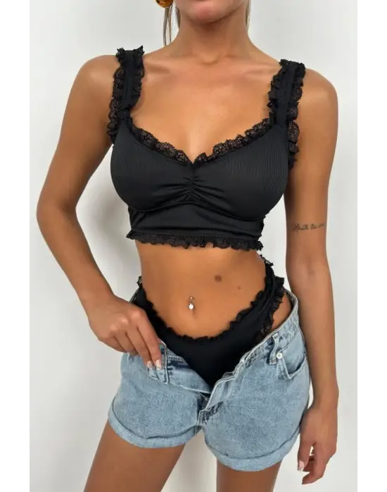 Omarı Şık Dantel Detaylı Kadın Külotu