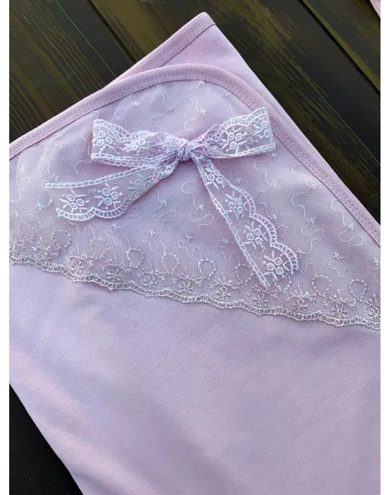 Dantel İşlemeli 10 Parça Yeni Doğan Hastane Seti %100 Pamuk