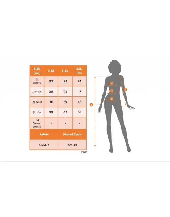 Omarı Sandy Kumaş Dantelli Gecelik