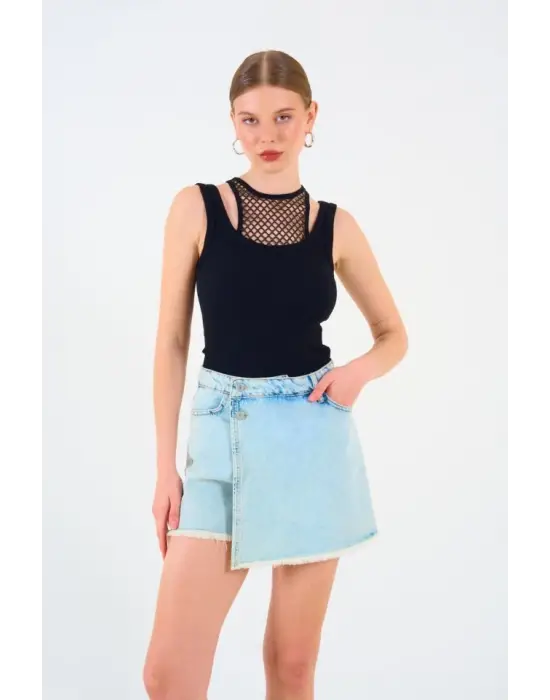 Omarı Dantelli Kaşkorse Atlet - Kadın İç Giyim Modası