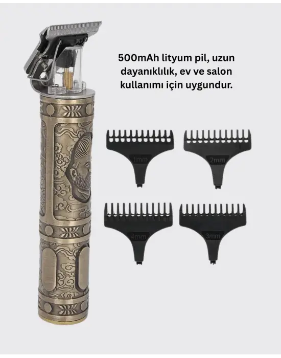 Dayanıklı Çelik Kafa Ve Güçlü Motorlu Saç Sakal Makinesi