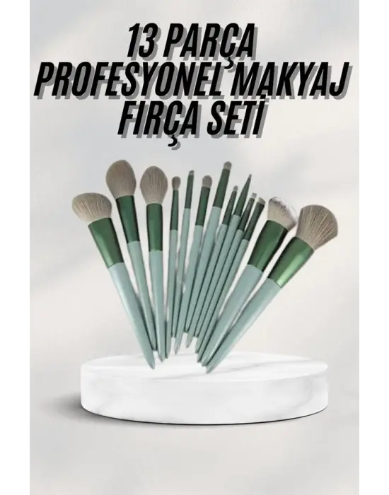 Dayanıklı Makyaj Fırçası Seti 13 Parça Yumuşak Kıllı Fırçalar Allık Fondöten Far Fırçası