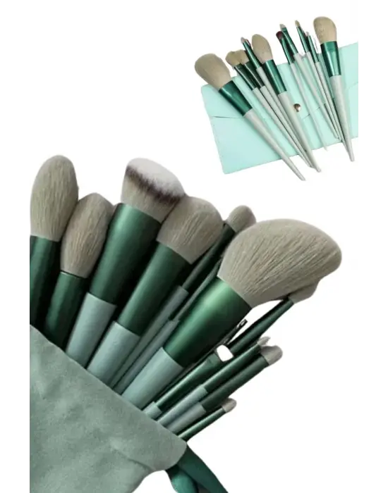 Dayanıklı Makyaj Fırçası Seti 13 Parça Yumuşak Kıllı Fırçalar Allık Fondöten Far Fırçası