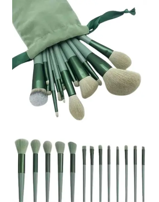 Dayanıklı Makyaj Fırçası Seti 13 Parça Yumuşak Kıllı Fırçalar Allık Fondöten Far Fırçası