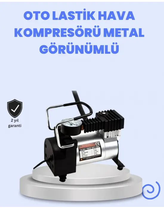 Dc 12v Metal Hava Kompresörü Araç Lastik Şişirme 35l/dk
