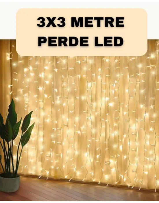 Dekoratif 3x3 Led Perde Işık Şelale Tasarım Enerji Tasarruflu
