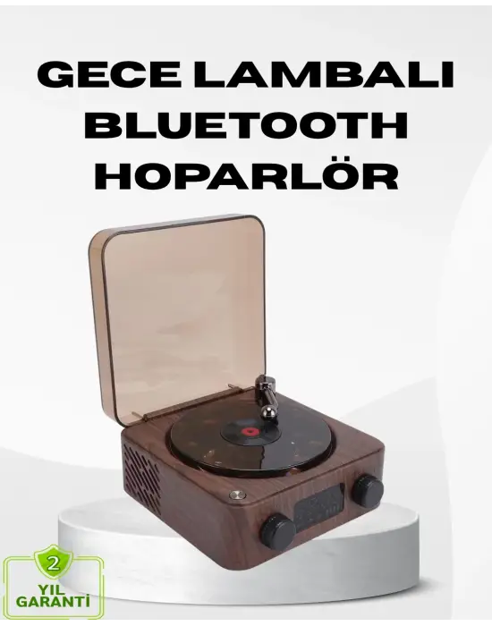 Dekoratif Gece Işığı Bluetooth Hoparlör Dijital Saat Çok Yönlü Sesli Aydınlatma