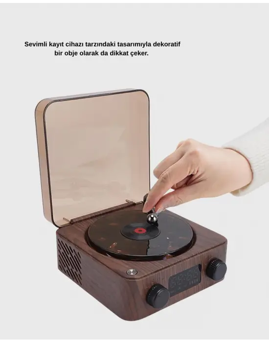 Dekoratif Gece Işığı Bluetooth Hoparlör Dijital Saat Çok Yönlü Sesli Aydınlatma