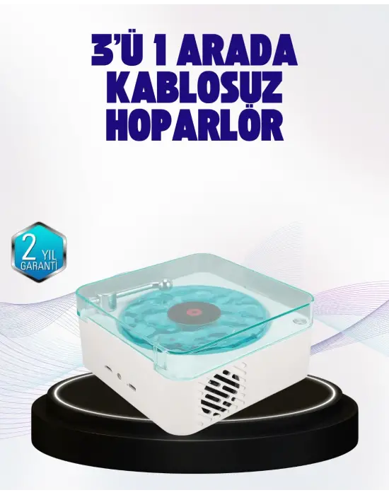 Dekoratif Gece Işıklı Bluetooth Hoparlör – Zaman Ve Pil Ekranlı