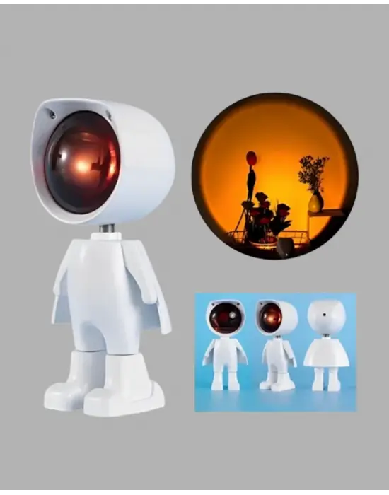 Dekoratif Gün Batımı Işığı – Astronot Figürlü