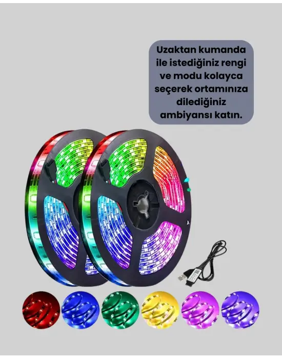 Dekoratif Kumandalı Şerit Led 5 Metre