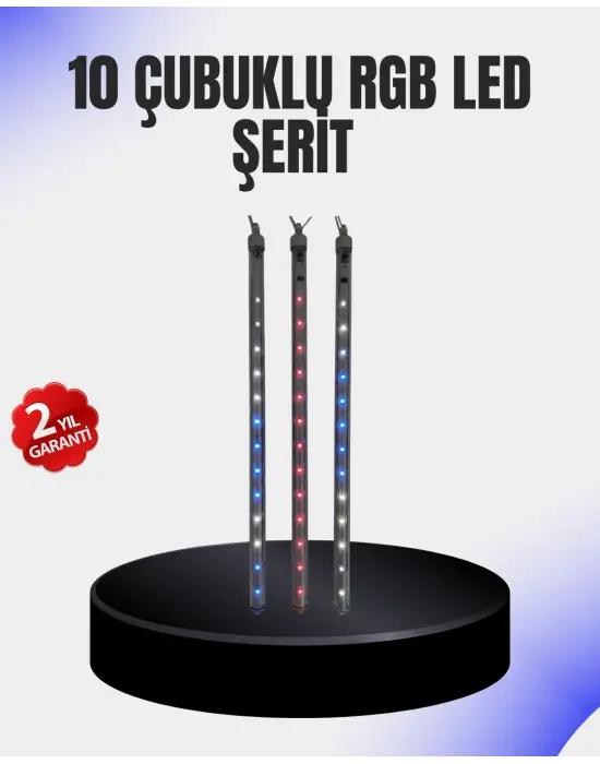 Dekoratif Led Meteor Işık 10’lu Çubuk Seti