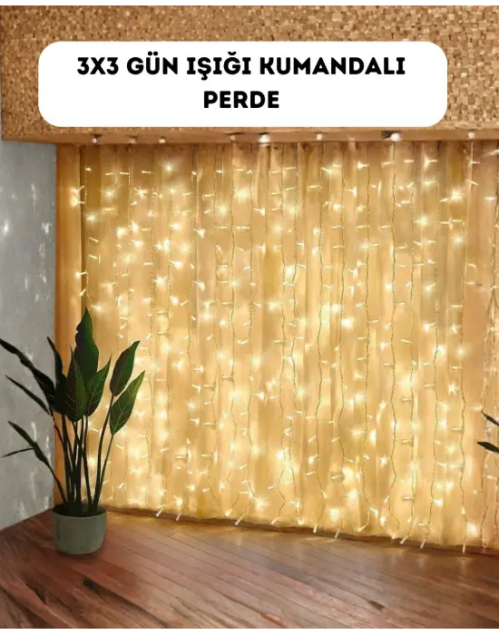 Dekoratif Perde Peri Led Günışığı Renk 8 Fonksiyonlu Işık