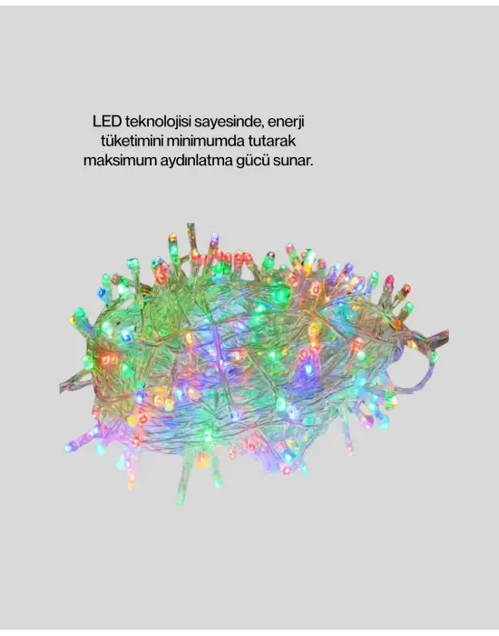Dekoratif Peri Led 5 M 50 Ampullü Şeffaf Kablo Aydınlatma