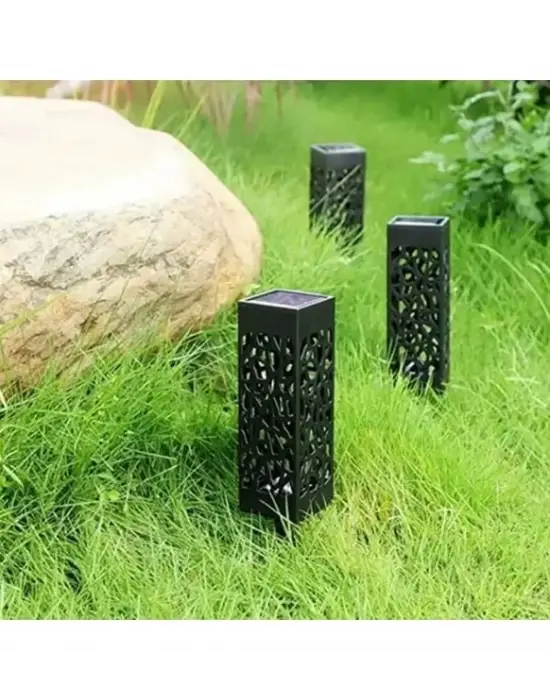 Dekoratif Solar Güneş Enerjili Bahçe Aydınlatması Yürüyüş Yolu Seti ( 6 Adet )