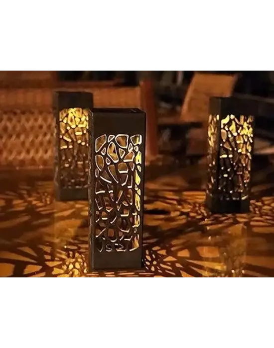 Dekoratif Solar Güneş Enerjili Bahçe Aydınlatması Yürüyüş Yolu Seti ( 8 Adet )