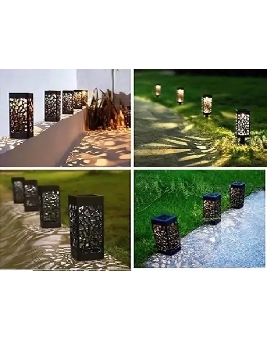 Dekoratif Solar Güneş Enerjili Bahçe Aydınlatması Yürüyüş Yolu Seti ( 8 Adet )