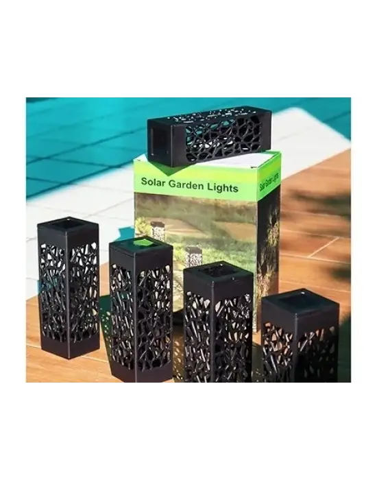 Dekoratif Solar Güneş Enerjili Bahçe Aydınlatması Yürüyüş Yolu Seti ( 8 Adet )