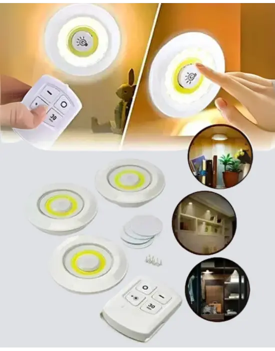 Dekoratif Ve Pratik 3’lü Kumandalı Spot Led Aydınlatma