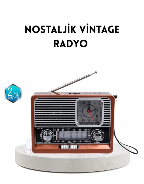 Dekoratif Vintage Radyo – Klasik Görünüm, Modern Fonksiyon Ve Uzun Ömürlü Kullanım
