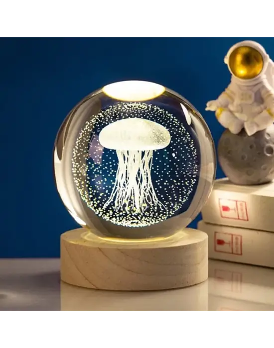 Deniz Anası Işıklı Cam Küre