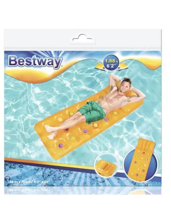Deniz Yatağı Dik Yastıklı Bardaklı Yatak 188x71 Cm Bestway - 43014
