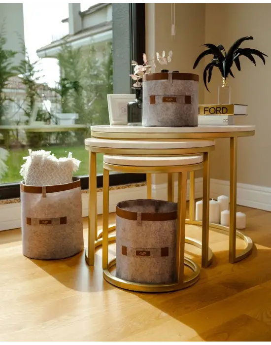 Omarı Deri Şeritli Düzenleyici Organizer Kutu